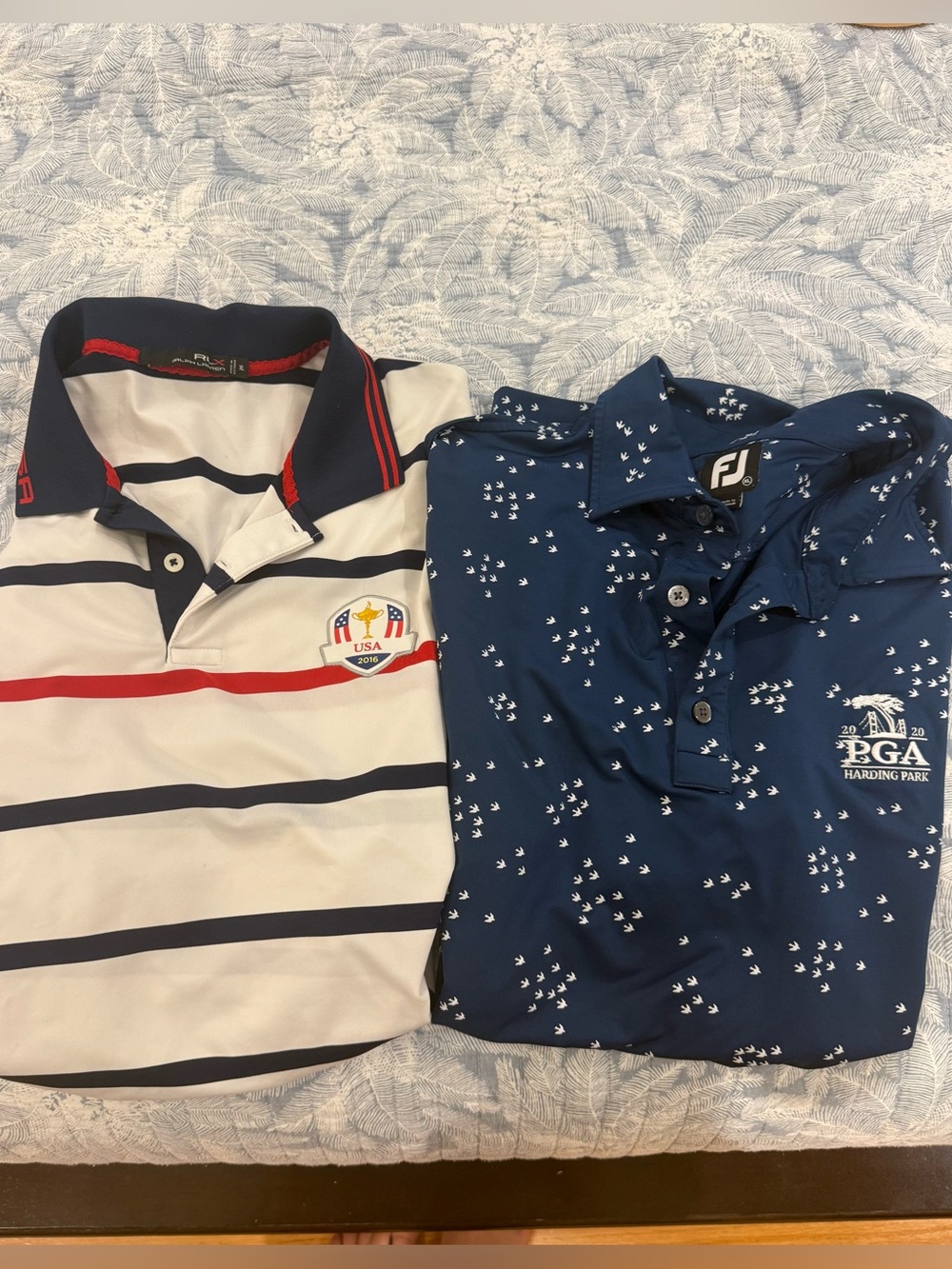 2 Men’s XL Golf Shirts- Ralph Lauren, FJ